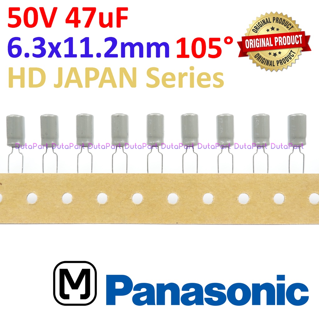 50V 47uF ORIGINAL PANASONIC HD Series Kapasitor Capasitor Elko Elco