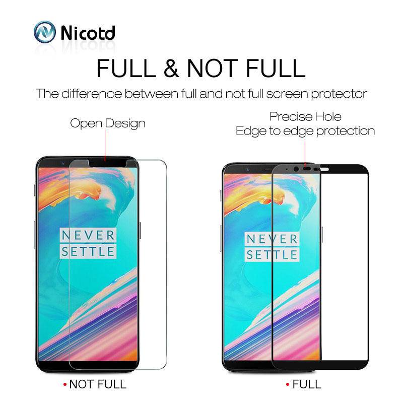 Tempered Glass Pelindung Layar 2.5D Full Cover Untuk OnePlus 3 3T 5 5T 6 6T 7 7T 8T