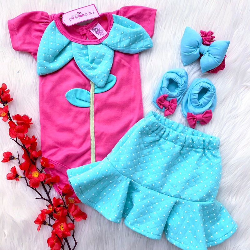 SETELAN BAJU JUMPER BAYI PEREMPUAN 0-18 BULAN+BANDO+SEPATU / SET JUMPER ROK TUTU FREE BANDO SUNFLOWER / SETELAN BAJU BAYI CEWEK LUCU / SETELAN JUMPER ROK BUNGA MATAHARI SUNFLOWER