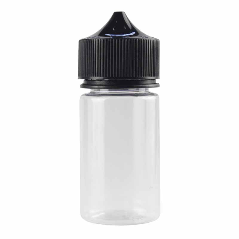 Botol Chubby Stubby Gorilla Unicorn 60ML V3 - CLEAR + BLACK CAP [Clone] KiswaraBandung