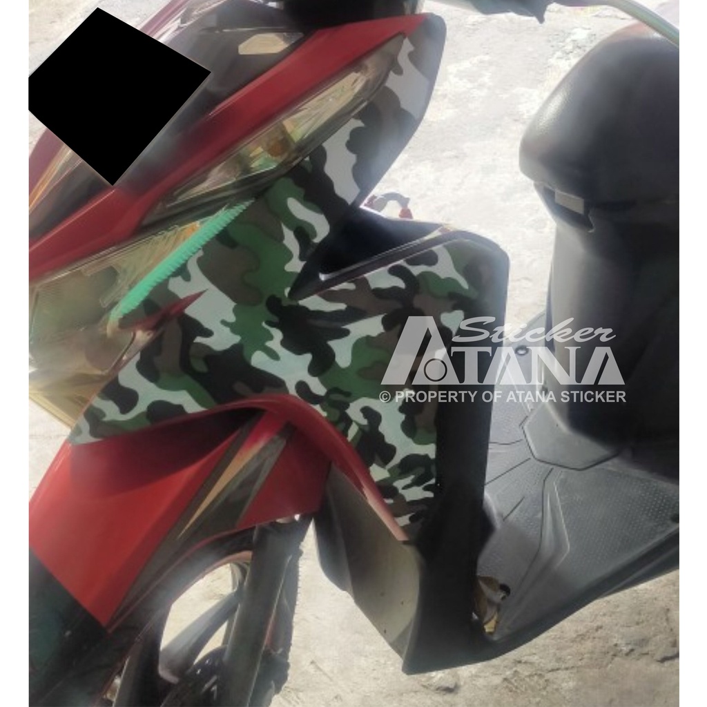 Skotlet Army Loreng Scotlet Doreng Tentara TNI Stiker Hijau Militer Kasar Sticker Camouflage Camo Decal Vinyl Meteran Roll Sepeda Motor Matic Mobil Scotlite Body Scotlight Nyala Dekorasi Senapan Korek Api Pedang Kaca Background Lantai Tiang Aksesoris