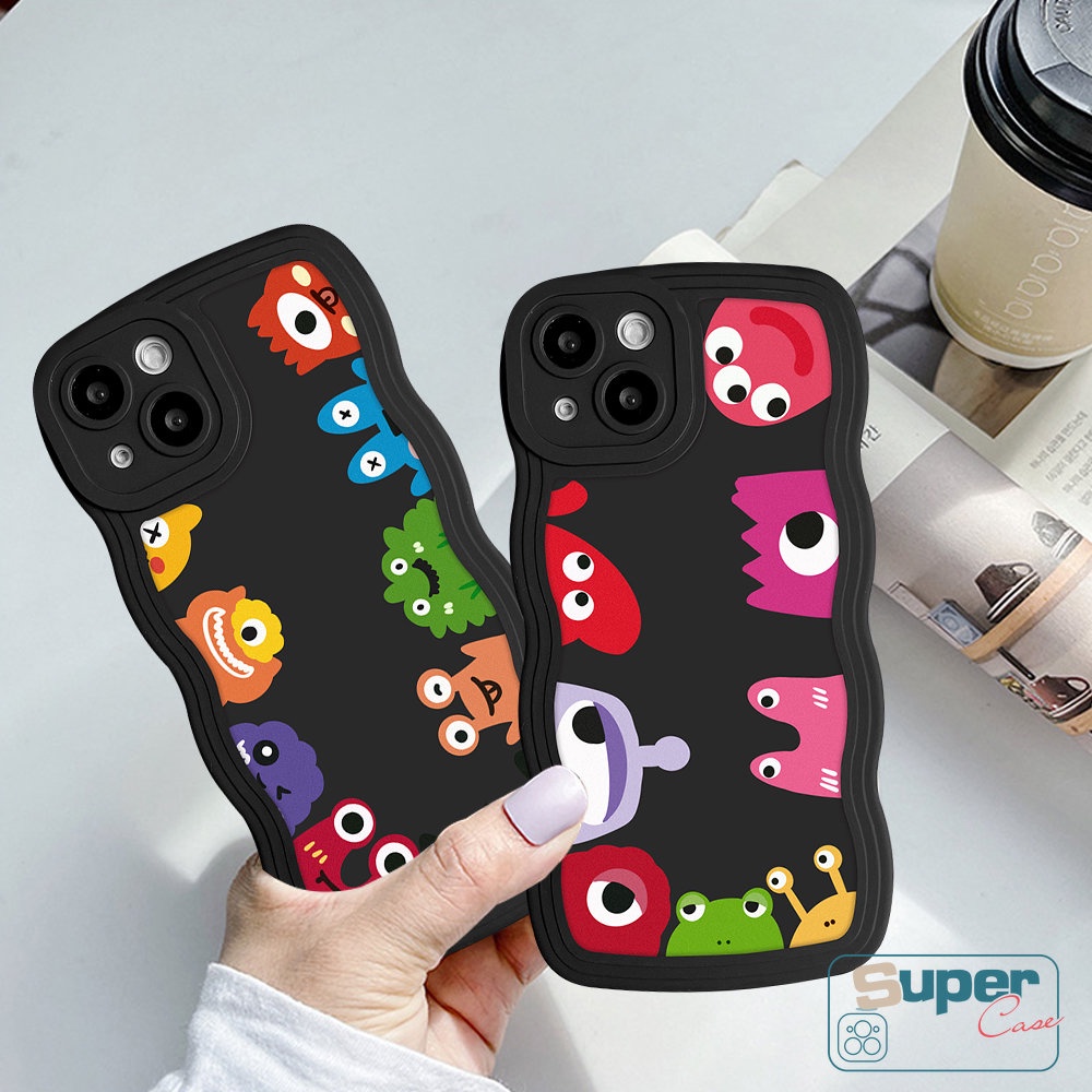 Soft Case Desain Kartun Monster Kecil Lucu Untuk iPhone 11 12 14 13 Pro Max XR 6 6s 7 8 Plus 14 Plus X XS Max SE