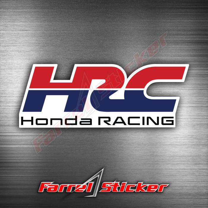 STIKER HRC BARU STICKER HRC NEW LOGO PRINTCUT - 7,5cm, Putih