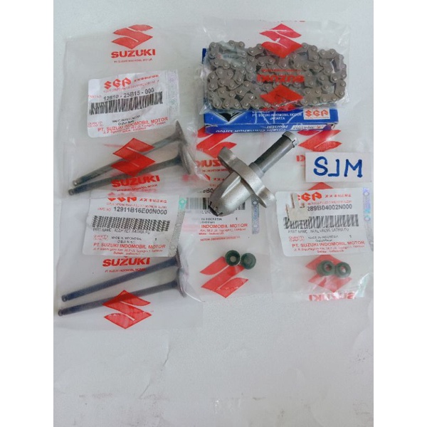 Payng klep set seal klep isi4 + Rantai keteng& Tonjokan keteng Suzuki Satria fu 150-ORI