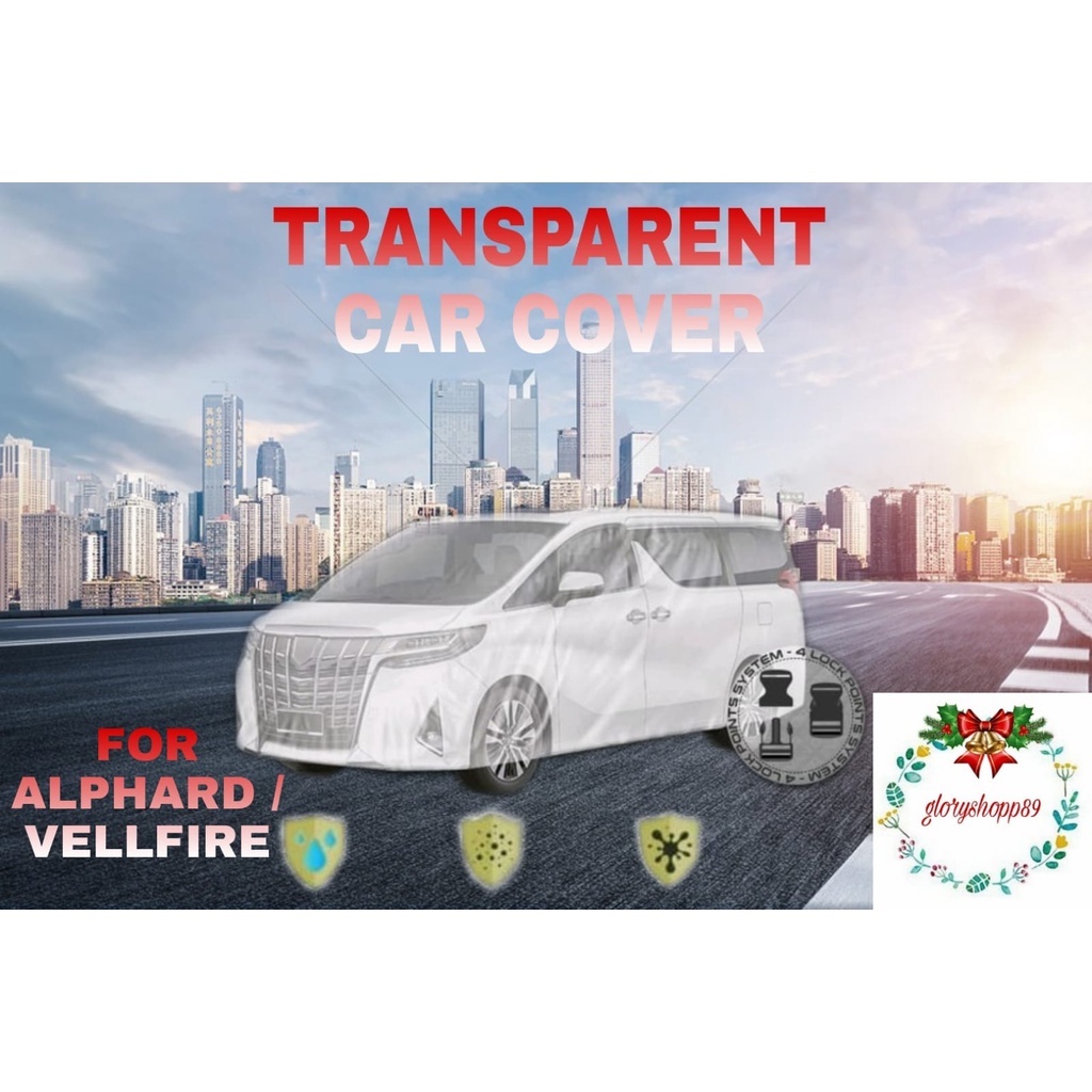 Cover Sarung Mobil Plastik Bening Anti Air ALPHARD VELLFIRE-Selimut Mobil Bening Alphard Vellfire