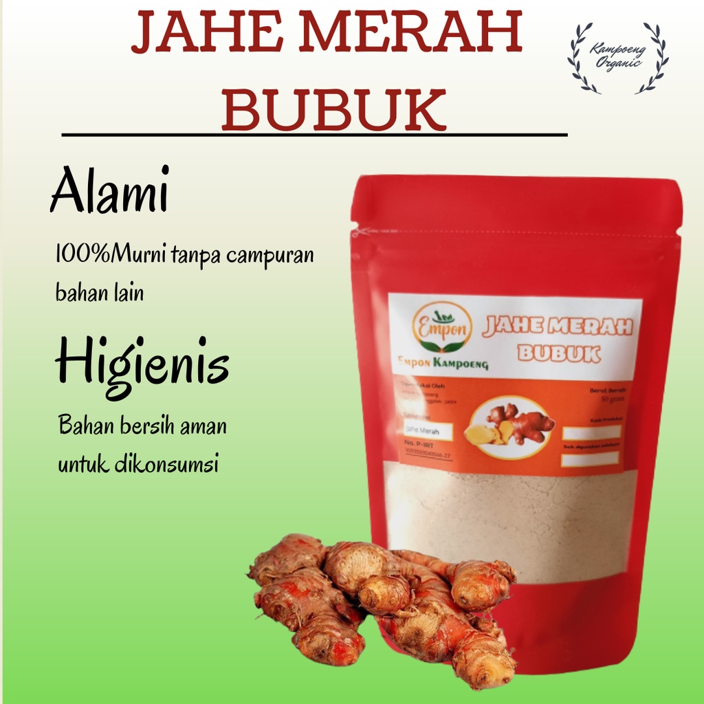 

Rempah Jahe Merah Bubuk Segar Murni Ginger Jamu Herbal Bumbu Dapur Kering Organik Bahan Pokok Asli