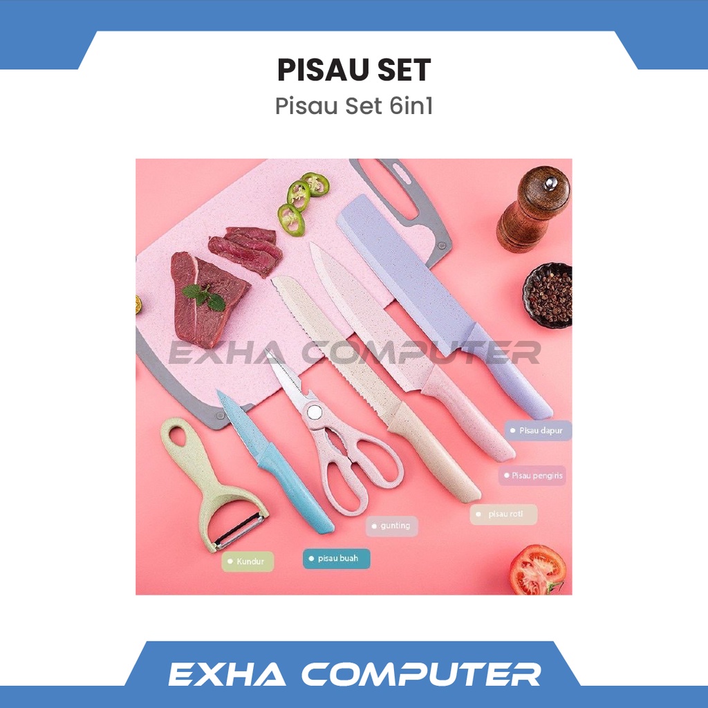 PISAU SET 6IN1 PISAU DAPUR