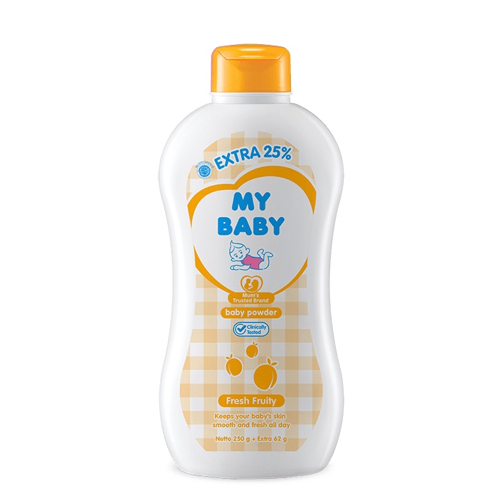 MY BABY Powder  [150g + 38g] - Bedak Bayi My Baby Aroma Buah Segar| Harum dan Wangi