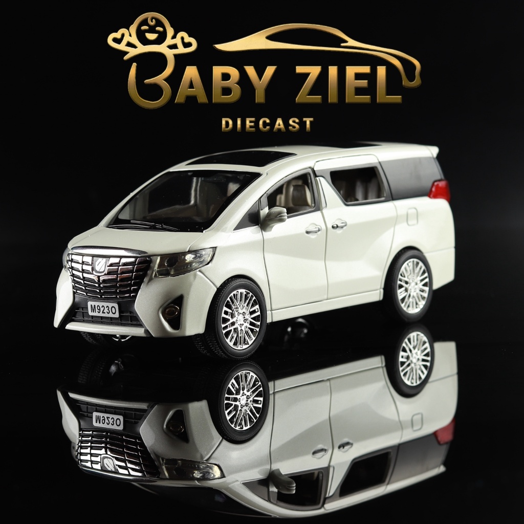 Diecast Alphard 1:24 Putih Miniatur Mobil Besi Metal Koleksi