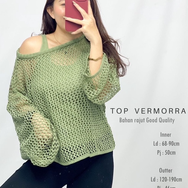 HOPYLOVY - TOP VERMORRA RAJUT / ATASAN + INNER RAJUT / Fashion Wanita