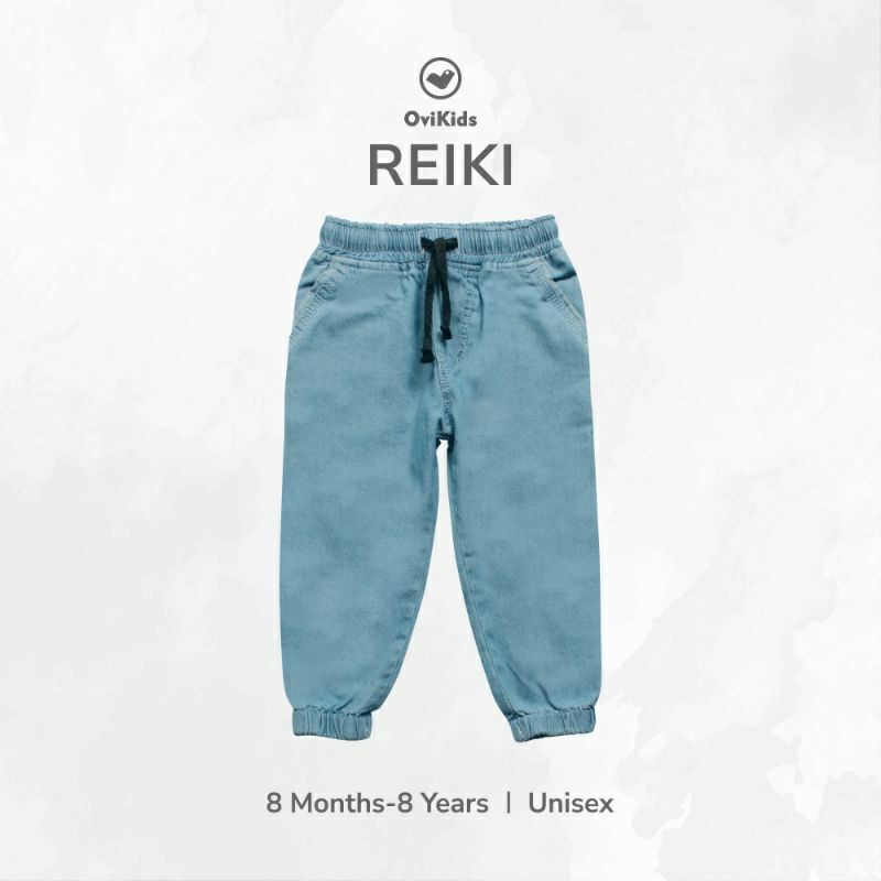 Ovi kids Celana panjang jeans denim joger reiki