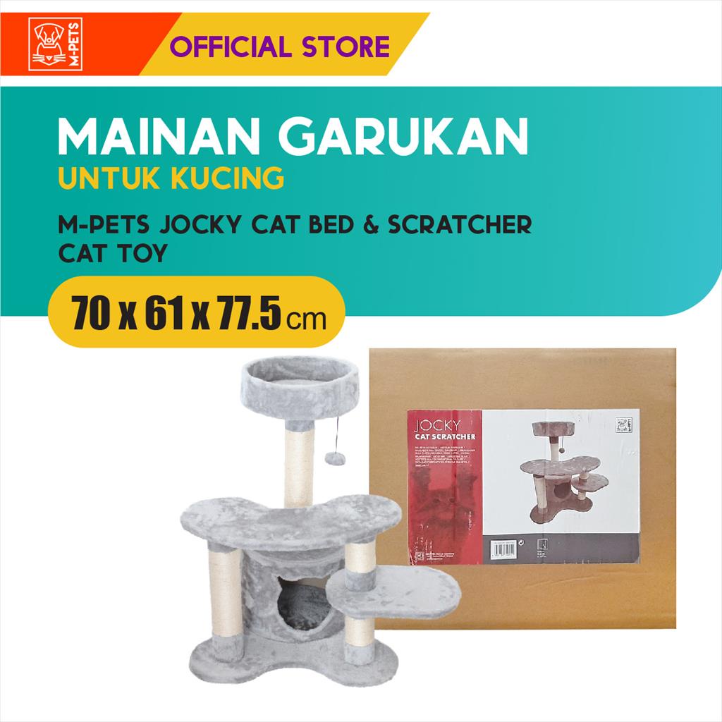 M-Pets Jocky Cat Bed &amp; Scratcher Toy / Mainan Garukan Kucing