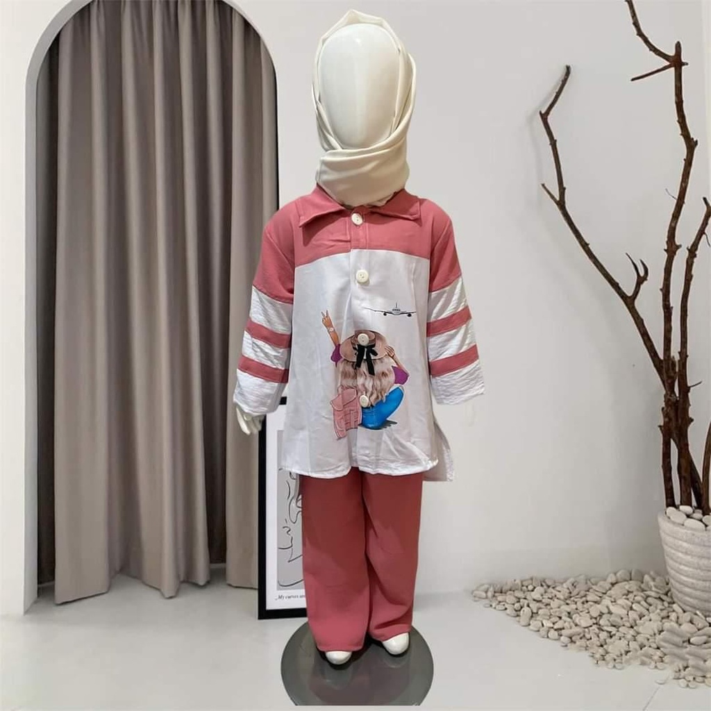 Baju Nagita anak perempuan bahan cringkel usia 3 sampai 10 tahun