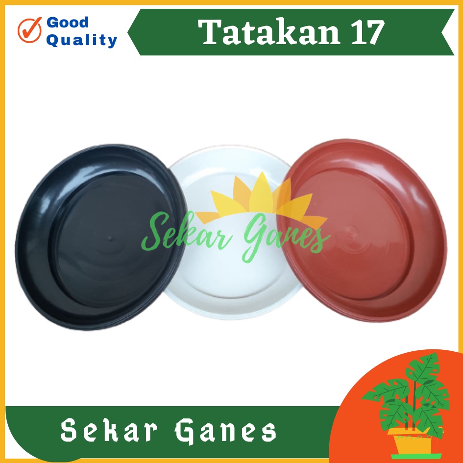 Alas Pot 17 Cm Hitam Putih Merah Bata Coklat Terakota Tatakan Pot 17 Cm Putih Merah Bata Hitam Alas Mawar Tray Gbl Eco - Tatakan Pot Bunga Tawon Putih