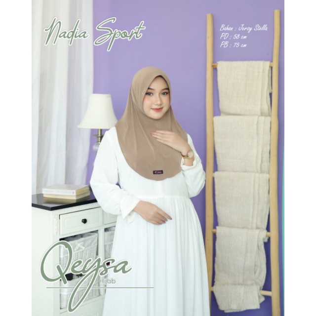 KERUDUNG NADIA SPORT QEYSA  OLAHRAGA JERSEY PREMIUM HIJAB OLAHRAGA HIJAB  SPORTS DAILY  SIMPLE HIJAB