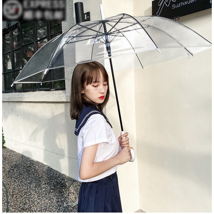 PA Payung Transparan Style Korea Jepang Polos Warna Warni Payung Lipat Bening Cantik Payung Rainbow Umbrella Fashionable Candy Color Import Murah Terlaris PR111