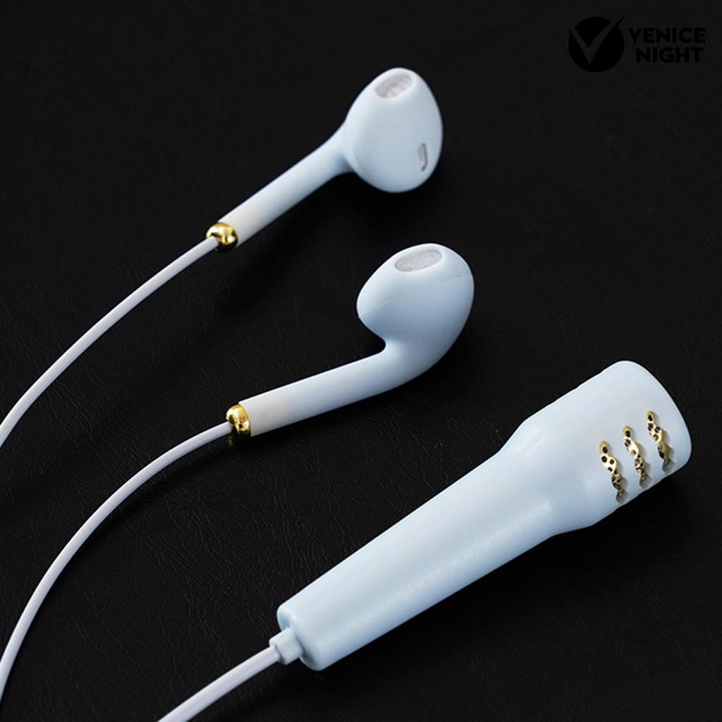 (VNEP) (Berkabel) Earbud Praktis Super Kualitas Suara 1.2m 3.5mm Mini In-ear Earphone Bergaya dengan Mikrofon untuk Karaoke