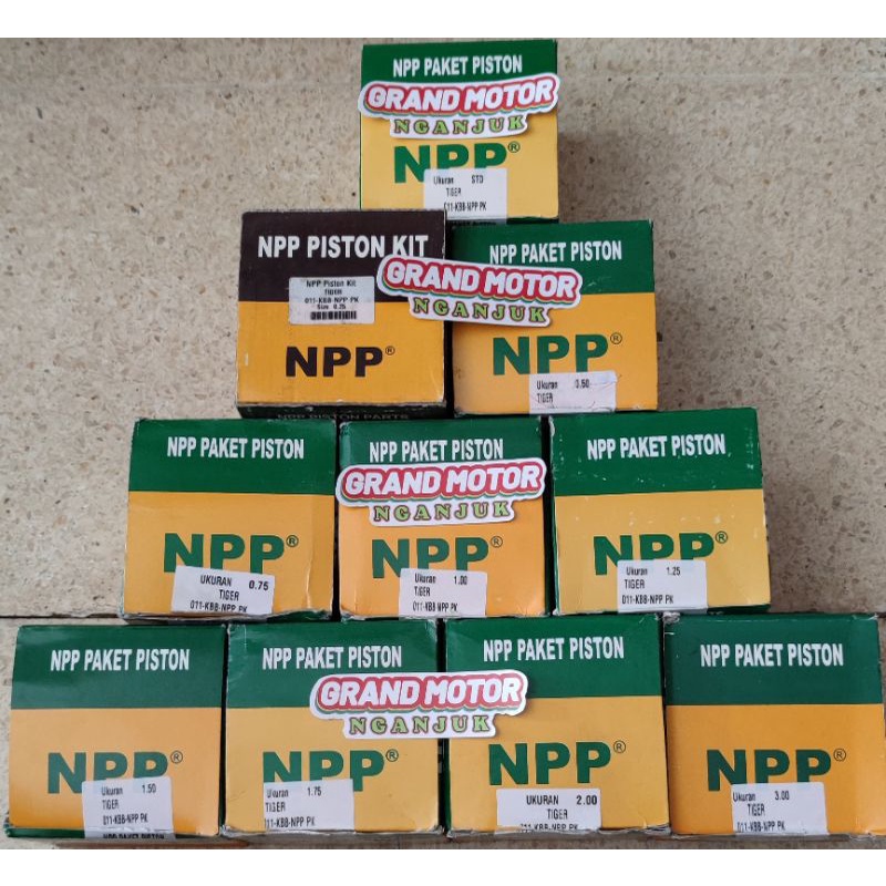 Piston Kit Tiger Tiger Revo KBB NPP Seher Seker Set