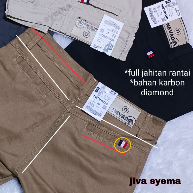 Celana pendek chinos Pria chino Slimfit Cowok Dewasa