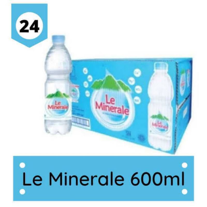 

le minerale botol 600ml 1 dus leminerale