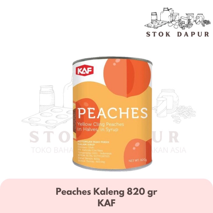 Kaf Peaches Halves in Syrup Buah Peach Kaleng / 820gr