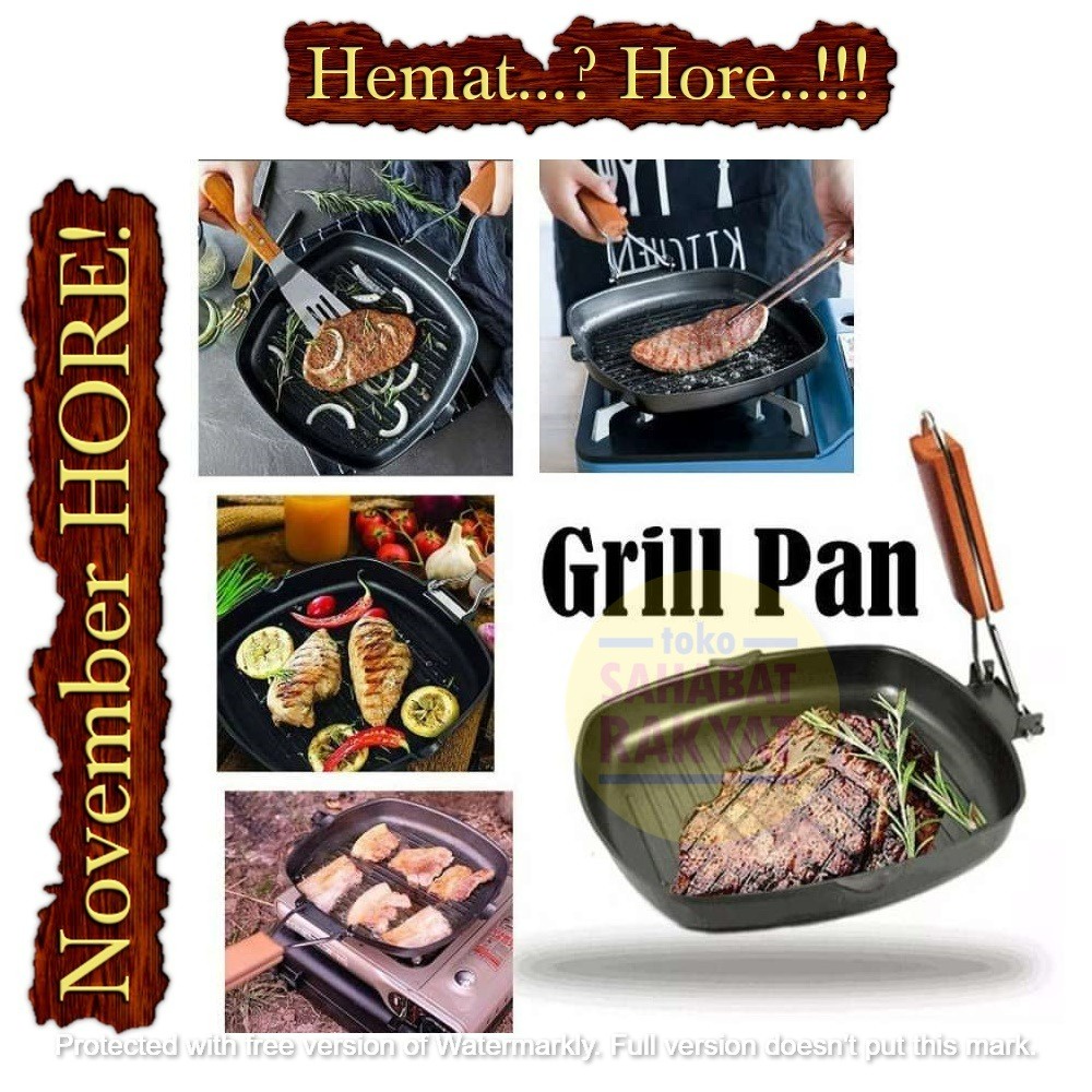 Grill Pan/Wajan Panggang Lipat