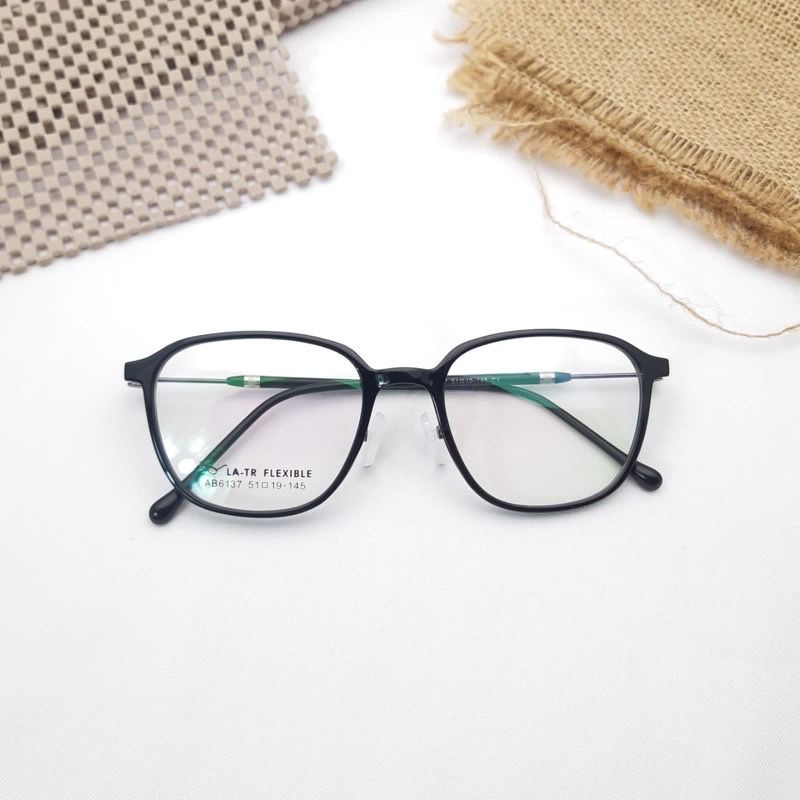 Termurah Bisa COD Kacamata Frame 6137 PAKET FRAME + LENSA PHOTOCROMIC l Kacamata lensa bluecromic anti radiasi photogray 6137 BLUERAY | Korean Vintage Fashion
