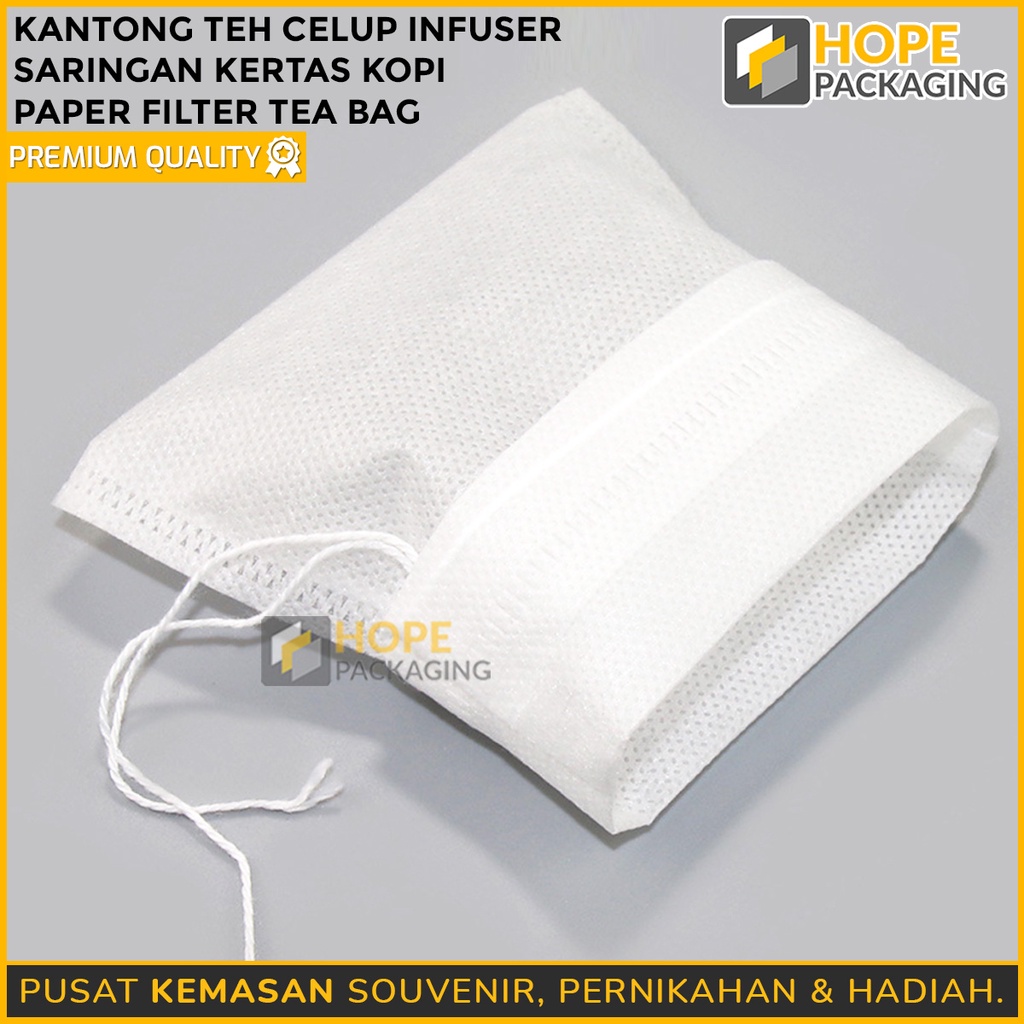 [ isi 5 pcs ] Kantong teh celup uk. XL : 12x 16 cm  / Kantong rempah / Teabag White