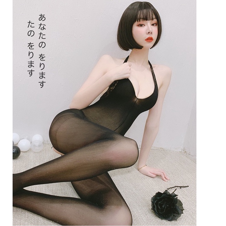 Sexy Lingerie Stocking Open Crotch Baju Transparan A212