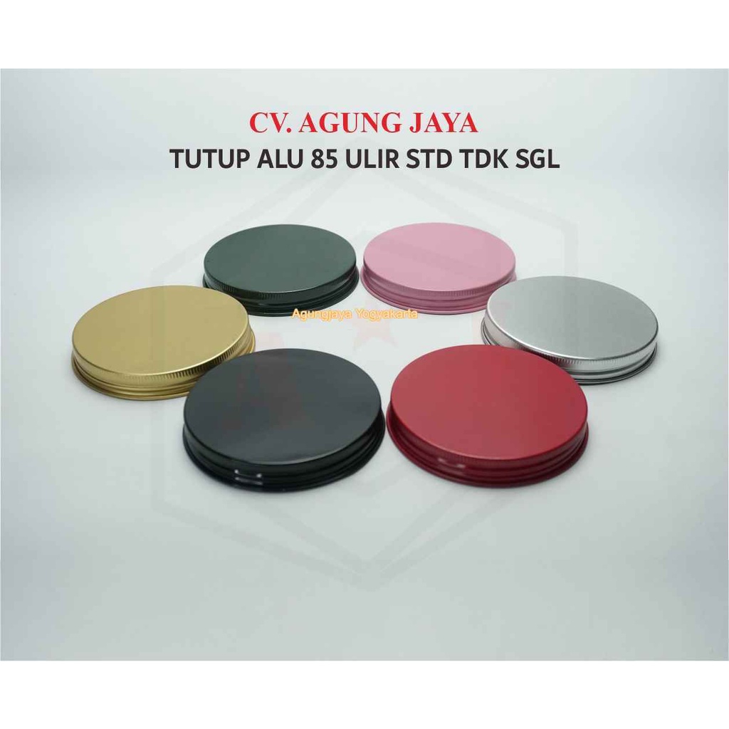 Tutup Alumunium Ulir Neck 85 / Alumunium Cap / Tutup Toples / Toples Kue