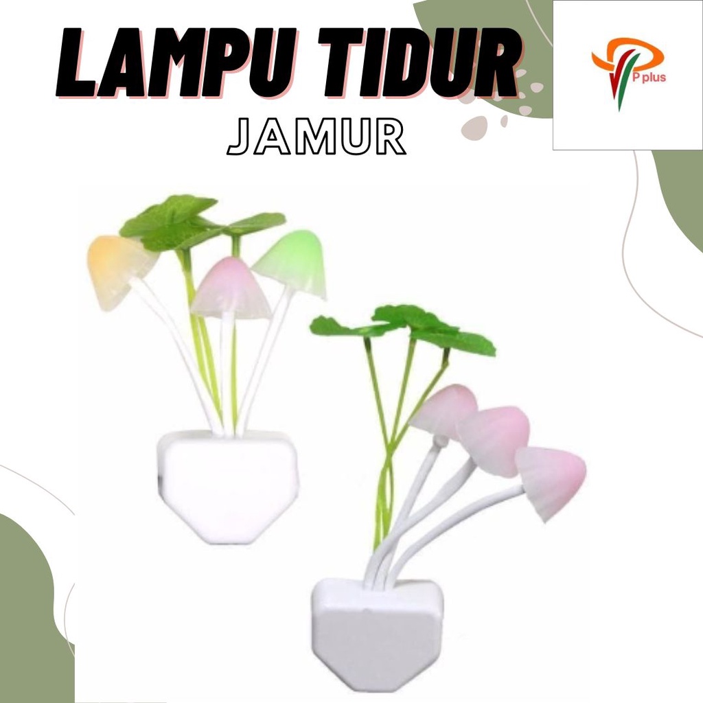 [ Pplus ]Lampu Tidur Jamur Avatar SENSOR CAHAYA / Lampu Tidur LED