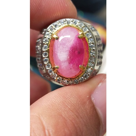 Ruby burma belang merah putih / mirah windusara birma 7,15crt