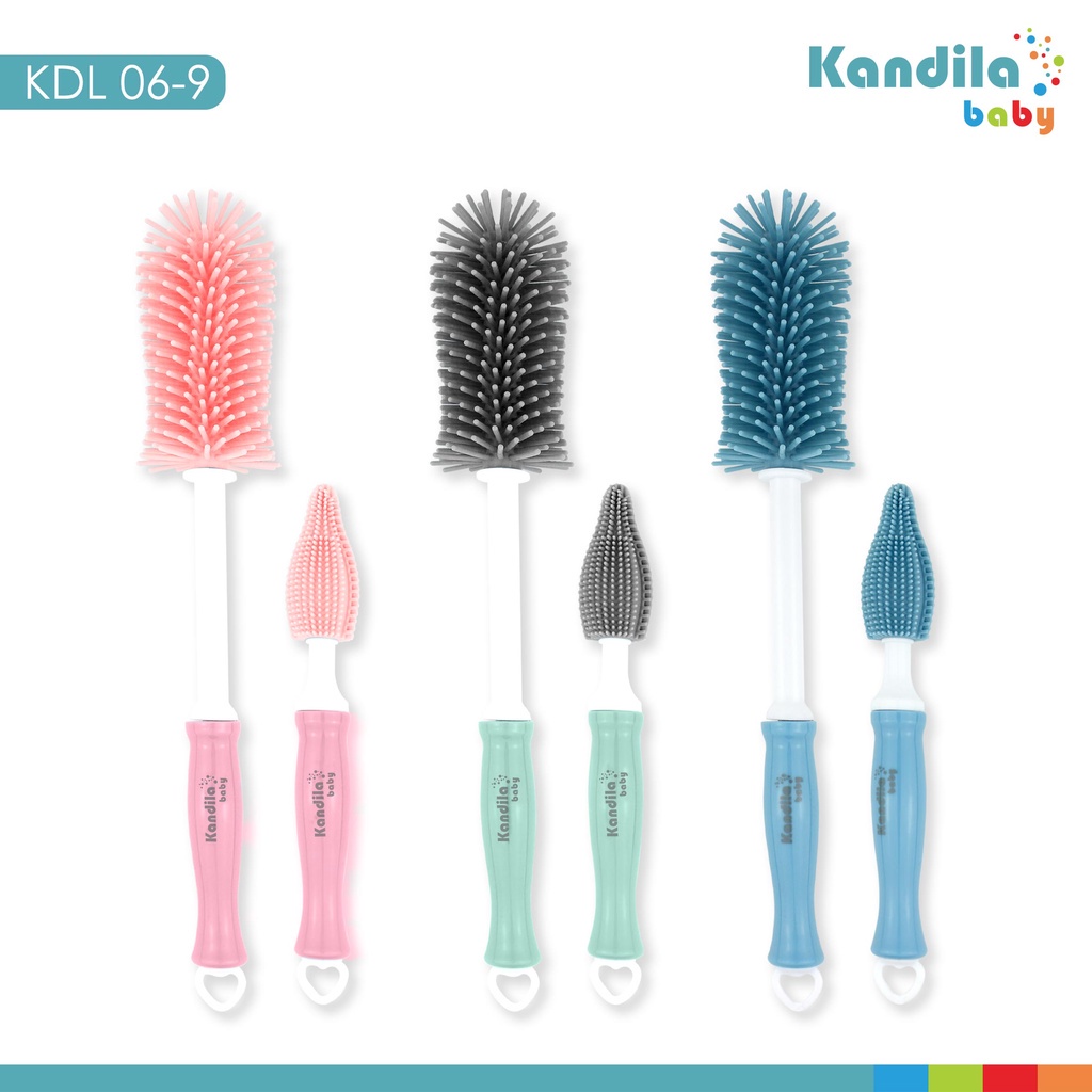 KANDILA BABY MURAH BOTTLE BRUSH SILICONE / STRAW BRUSH SIKAT PEMBERSIH BOTOL SUSU DAN NIPPLE BAYI