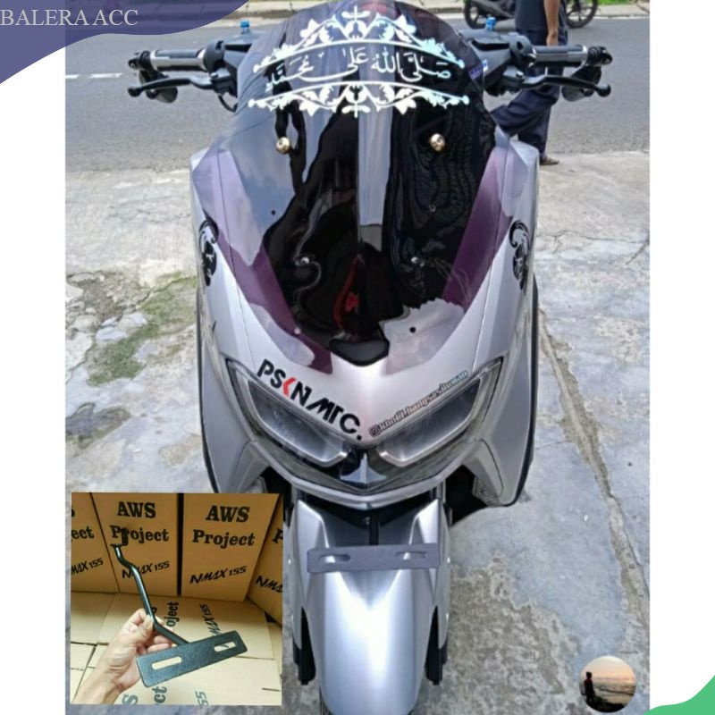 Dudukan plat nomor all new nmax 2020-2022 AWS