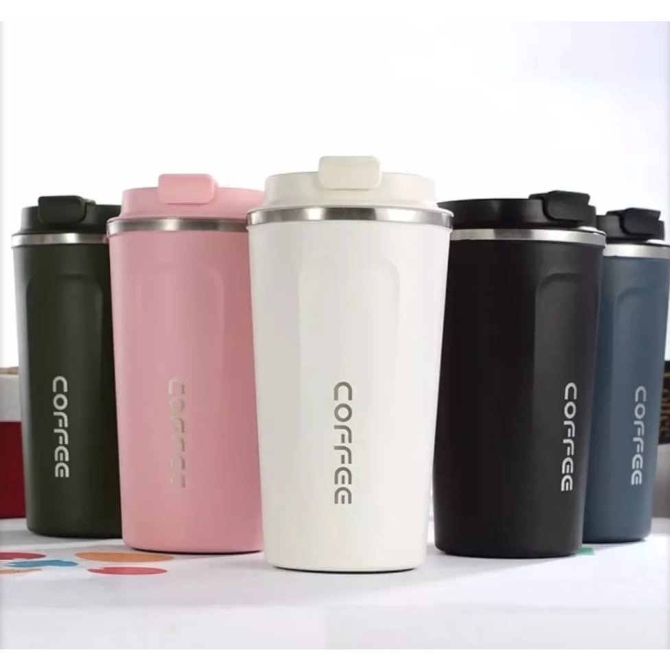 Tumbler-Termos Coffee Travel Mug Insulated 500ml-Thermos Cup Stainless Travel Mug Vacum Tumbler Insulated Coffee Termos Kopi Tahan Lama Untuk Prnyimpanan Air Panas Dan Dingin