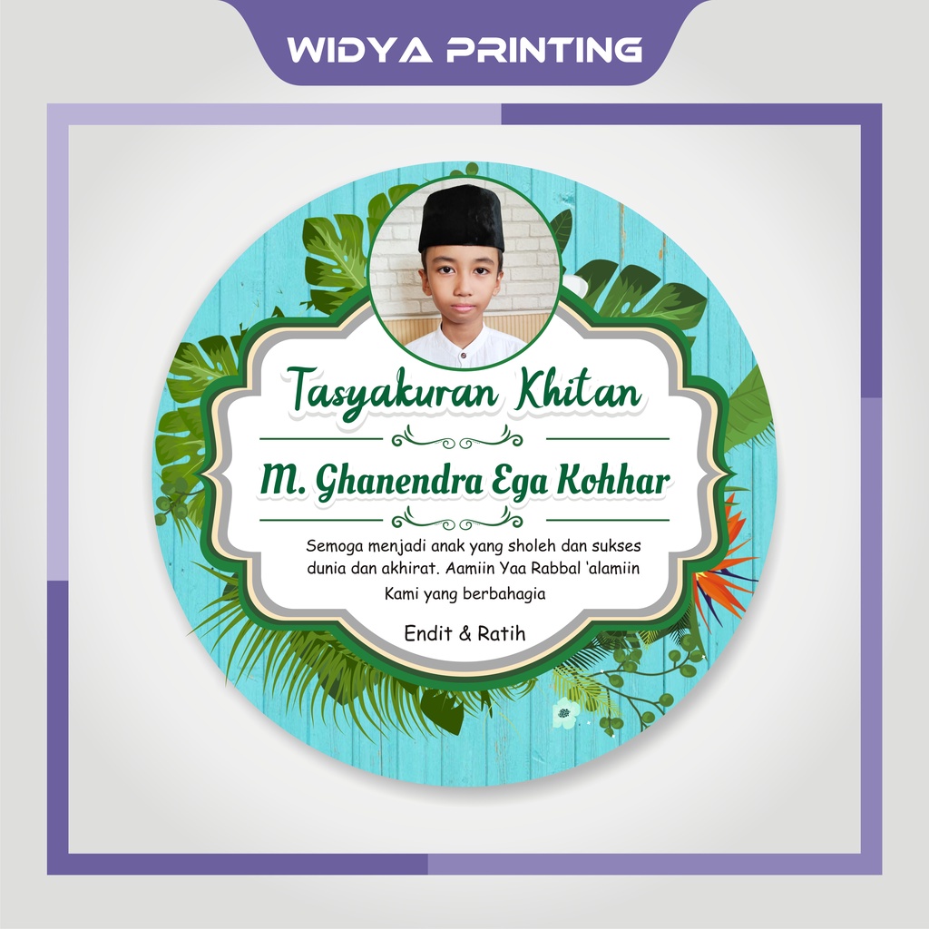 

STIKER KHITANAN LABEL BULAT ACARA TASYAKURAN KHITAN