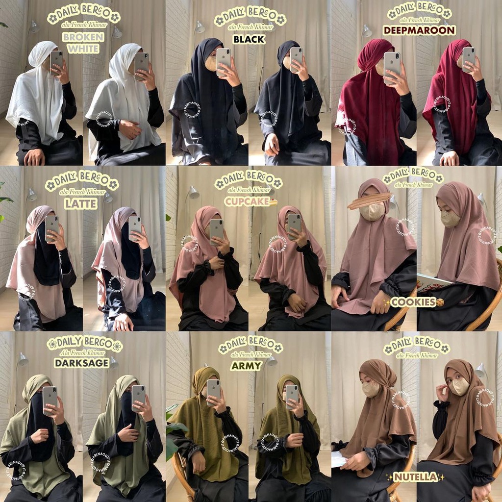 KHIMAR DAILY CRINKLE BY ARUNAOUTFIT