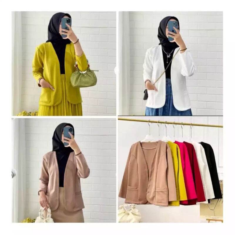 BLAZER SCUBA PREMIUM/ Nabila Blazer Scuba Wanita