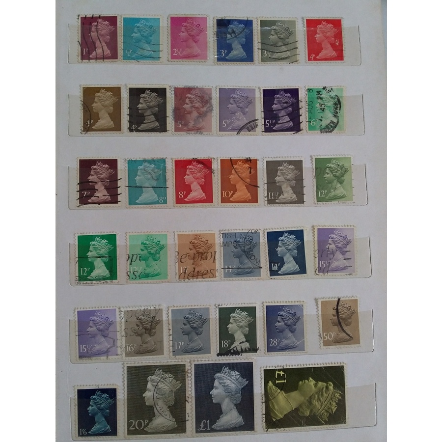 

prangko Queen Elizabeth II 34 lembar used