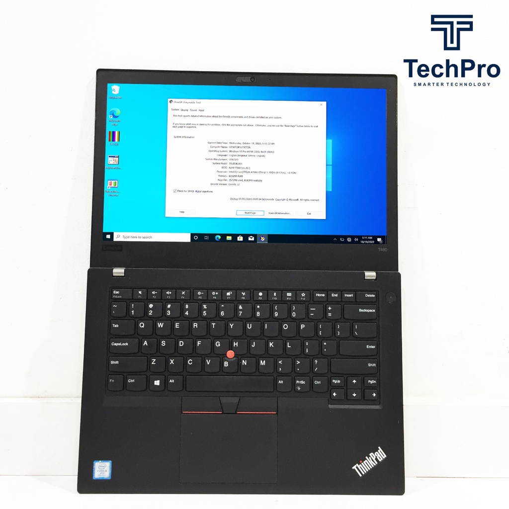 LAPTOP LENOVO THINKPAD T480 ci5 Generasi 8TH Ram 8GB SALE!!