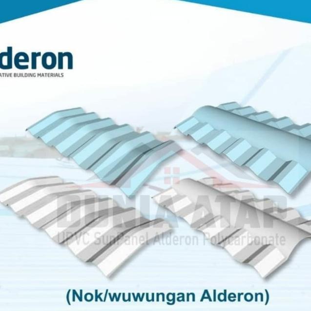 Nok / Wuwungan uPVC Atap Alderon R830 10mm - Tipe C Biru