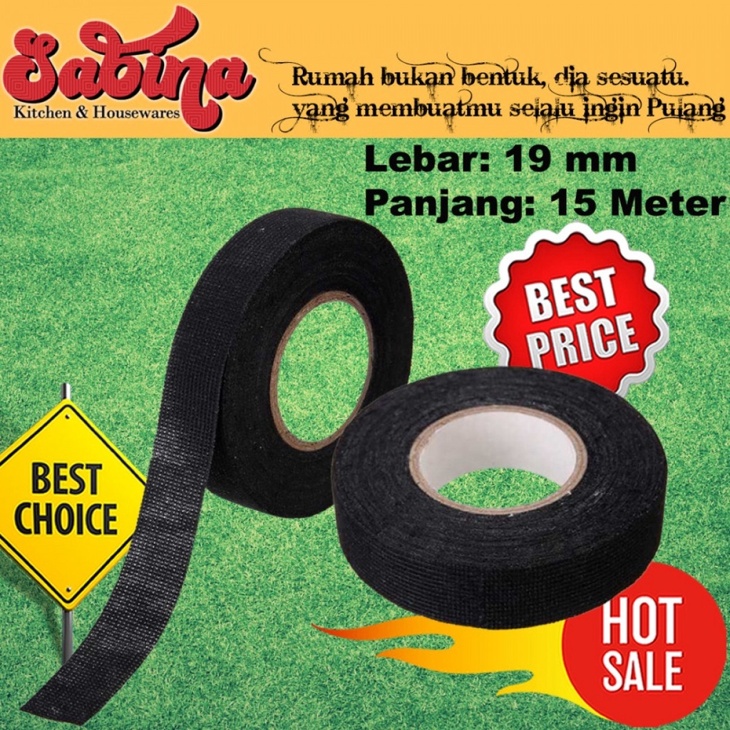 Lakban Kabel Listrik Adhesive Organizer Merapikan Kabel Cloth Wiring Tape