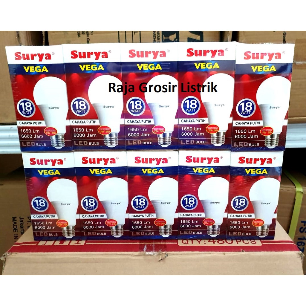 Paket Reseller 10 Pcs Lampu LED Surya Vega 18 watt Bohlam LED