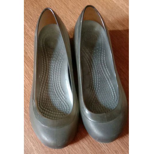 Preloved Pantofel Wedges Wanita| Wedges wanita 3cm| Pantofel wanita hitam