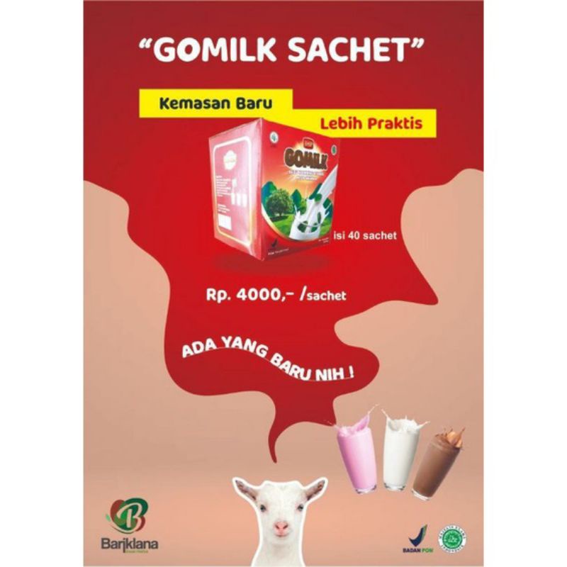 

Susu Kambing Etawa GOMILK + HERBAL Sachet 25gr Susu Kambing Go milk Stroberi Original Coklat untuk Anak dewasa dan manula Promil kesehatan tulang tidak bau prengus menambah nafsu makan anak menaikkan Berat Badan