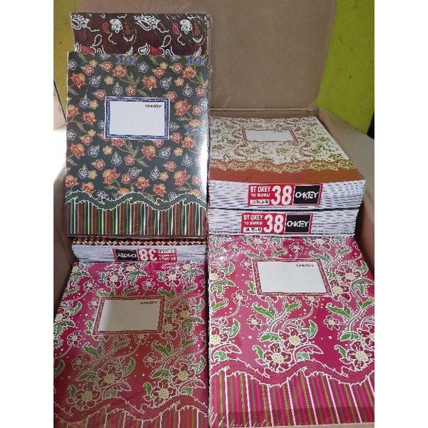 Jual BUKU TULIS BATIK OKEY ISI 38 LEMBAR (10pcs) / BUKU SEKOLAH ...