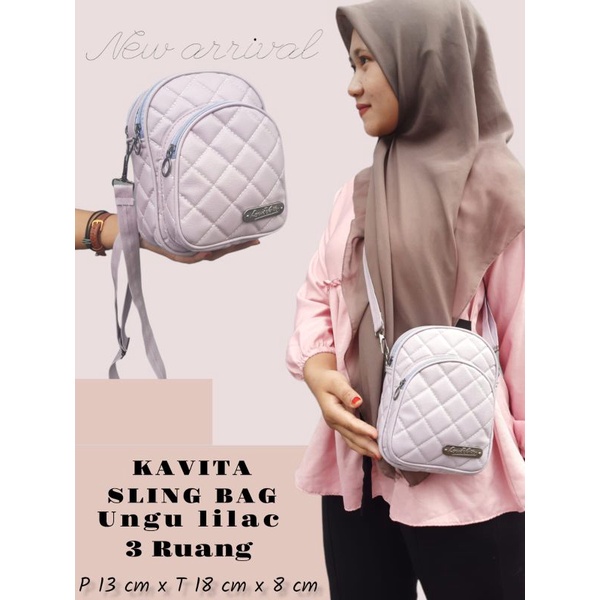 KAVITA SLINGBAG/TAS SLEMPANG 3 RUANG 3 RESLETING ACC RANDOM