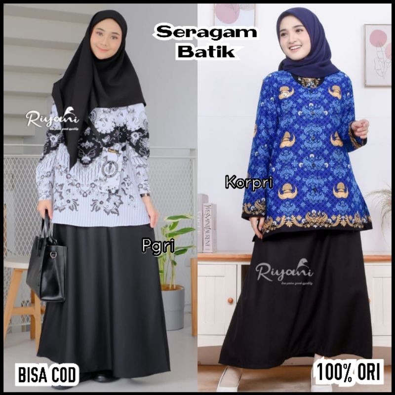 Jual Seragam Batik Guru Korpri Pgri Gamis Korpri Gamis Pgri Original By