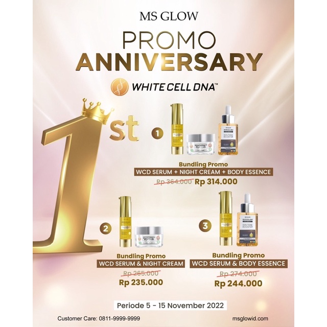 DISKON SERUM WHITE CELL DNA+NIGHT CREAM WHITE CELL DNA TERMURAH MSGLOW