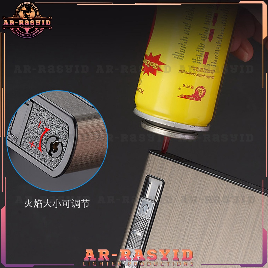 Tempat Kotak Rokok Korek Api Las Gas Henda Lighter HD-C01 3978